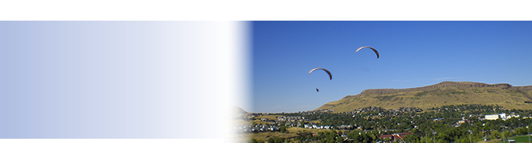 paragliding in golden